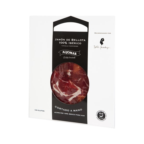 Schinken Jamon 100% Iberico Bellota Plato von Hand geschnitten Aljomar, 100g