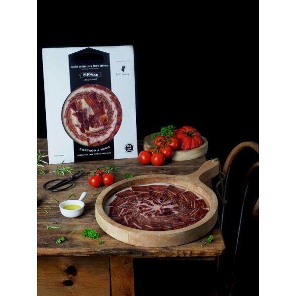 Schinken Jamon 100% Iberico Bellota Plato von Hand geschnitten Aljomar, 100g