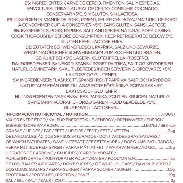 Chorizo Oreado Barbacoa picante Alejandro, ca. 250g