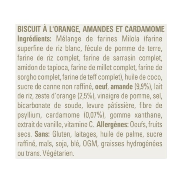 Cookie Mandeln, Orange & Kardamom Milola, 140g