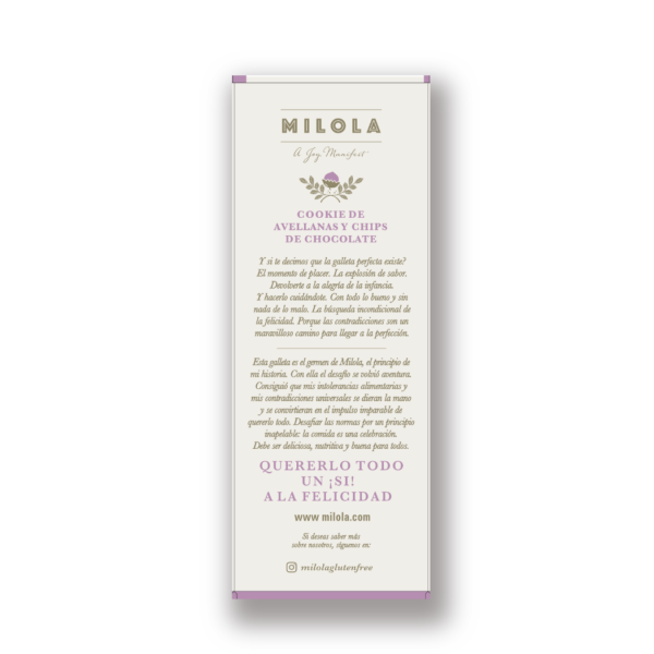 Cookie Haselnuss und Schokolade Milola, 140g