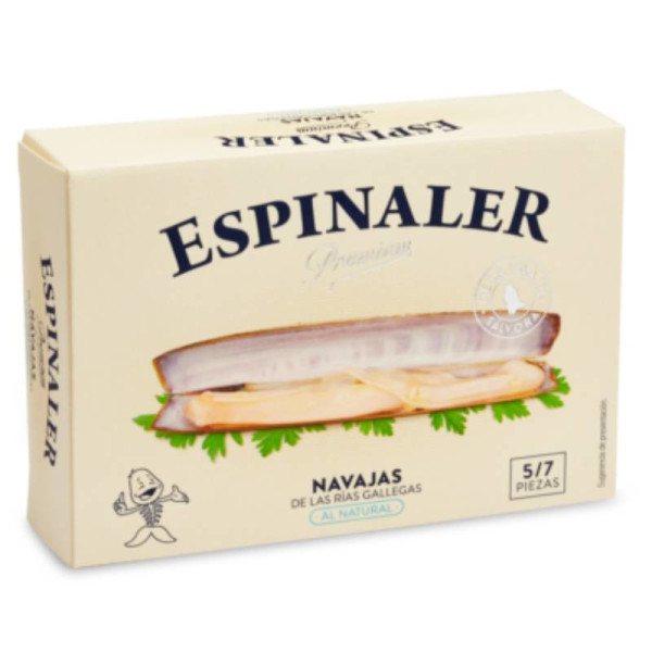 Schwertmuscheln Premium Navajas de las Rias Gallegas Espinaler (5/7 Stk.), 125g