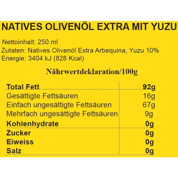 Olivenöl Extra Virgen Yuzu O Med, 250ml