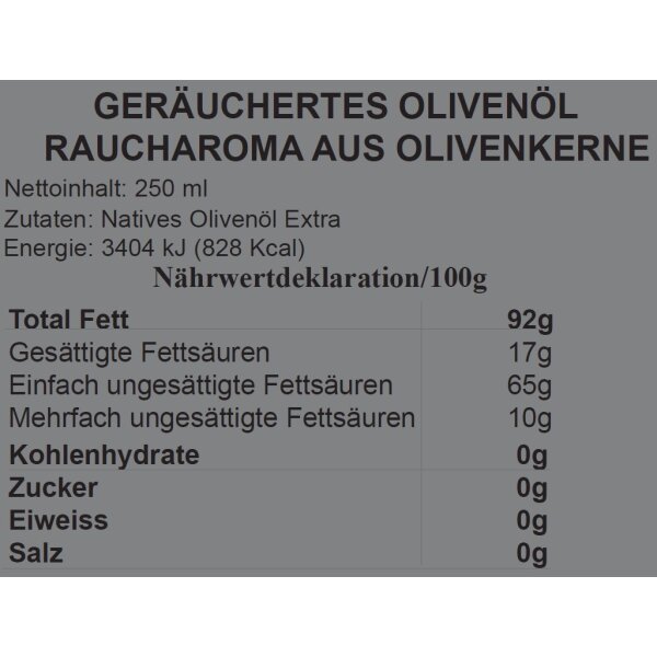 Olivenöl Extra Virgen Smoked O Med, 250ml