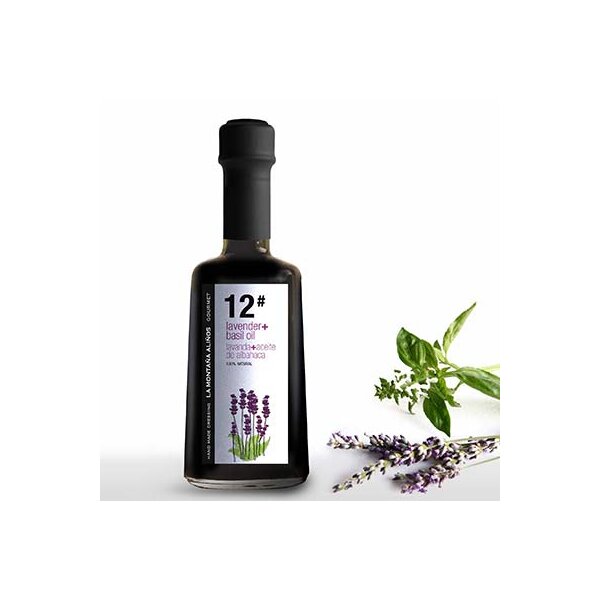 Dressing Lavanda + Aceite de Oliva con Albahaca (Lavendel und Olivenöl mit Basilikum) La Montana Alinos, 250ml