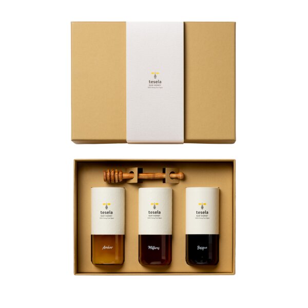 Honig-Premium-Geschenkbox Tesela Natura, 3 x 320g