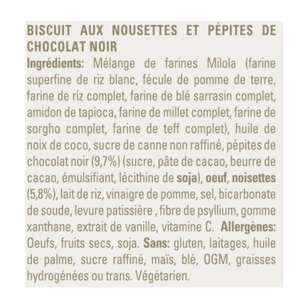 Jumbo Cookie Haselnuss und Schokolade Milola, 50g