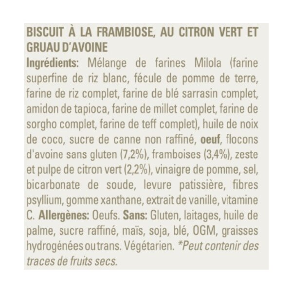 Jumbo Cookie Himbeeren & Limetten Milola, 50g
