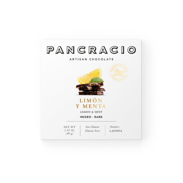 Schokoladentafel Lemon / Mint Mini Bar PANCRACIO, 40g