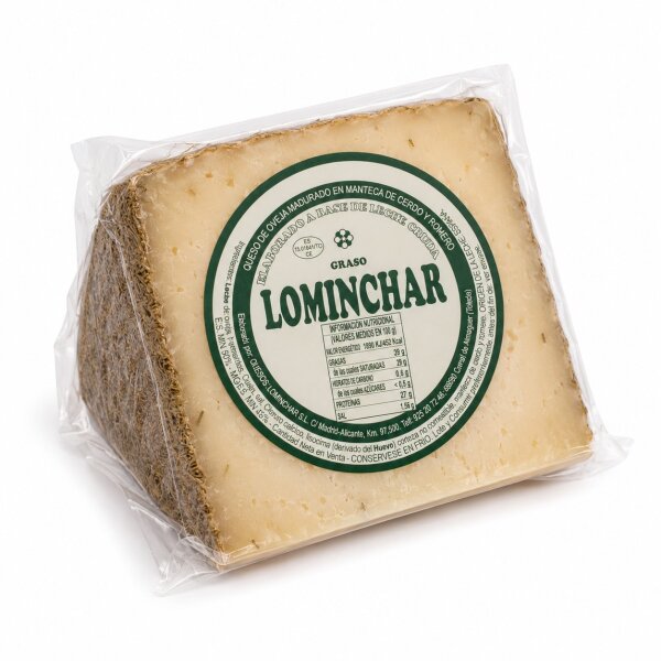 Queso Manchego Style mit Rosmarin ca. 900g Rohmilchkäse Schaf/Ziege, min. 12 Monate