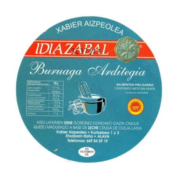 Idiazabal Buruaga Arditegia Rohmilchkäse vom Schaf gut gereift