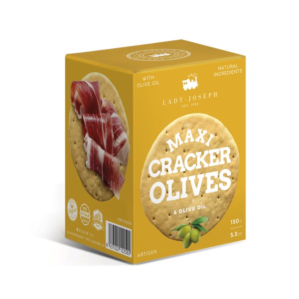 Crackers Maxi Green Olives Lady Joseph, 150g