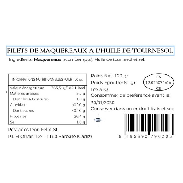 Caballa, Makrele im Glas Felisa Gourmet, 380/200g