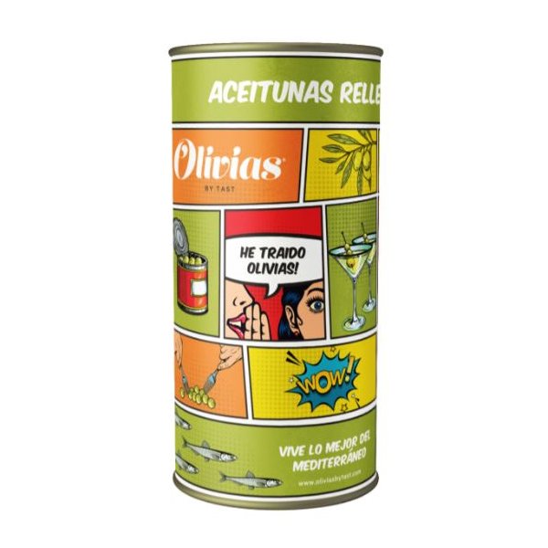 Oliven Manzanilla mit Anchovies gefüllt Olivias, Dose, 350g/150g