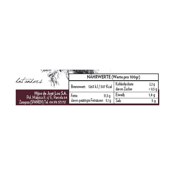Olivenpaste Tapenade Schwarze Empeltre AUTENTICO, 120/110g