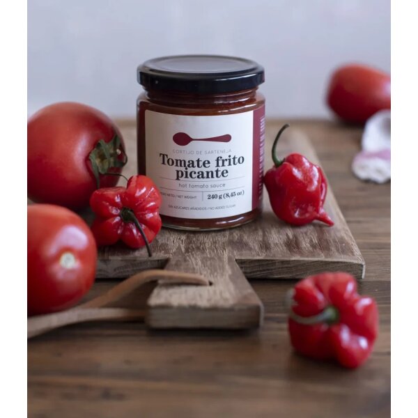 Salsa Tomate frito picante Cortijo de Sarteneja Gourmet, 540g