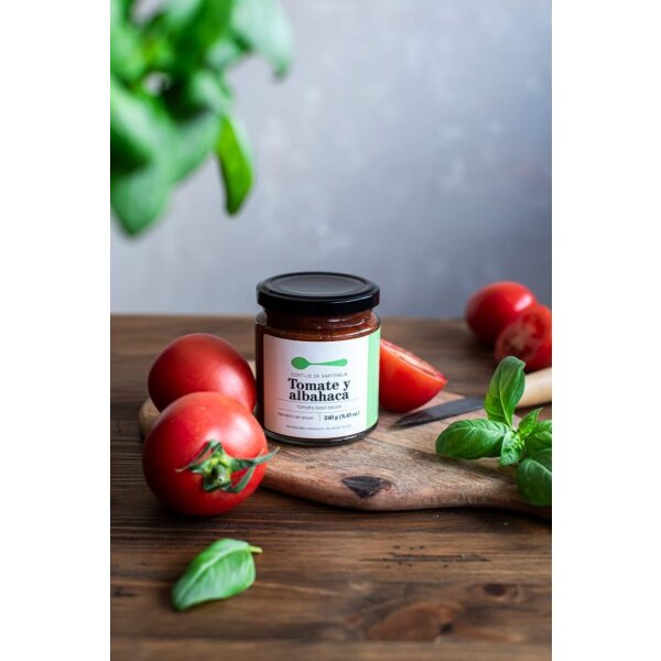 Salsa Tomate & Basilikum (Albahaca) Cortijo de Sarteneja Gourmet, 540g