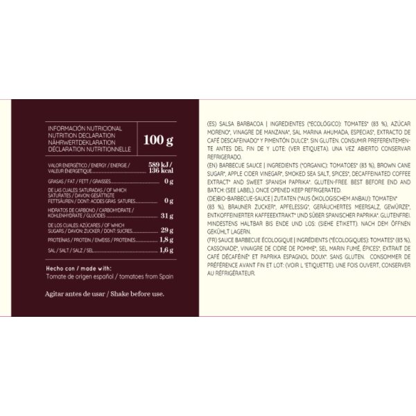 Barbacoa BIO Cortijo de Sarteneja Gourmet, 250g