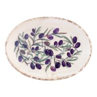 Teller SG Oval mit Olivenmotiv