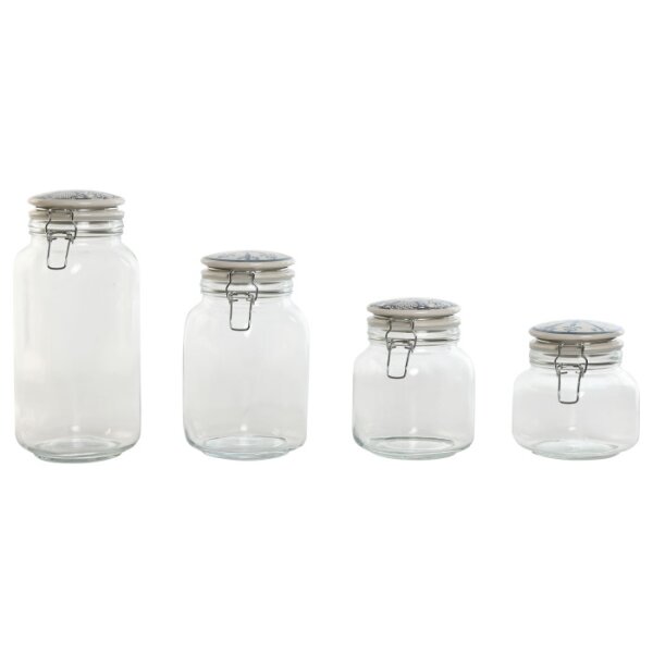 Dose IT SET 4 Glas mit Steingutdeckel