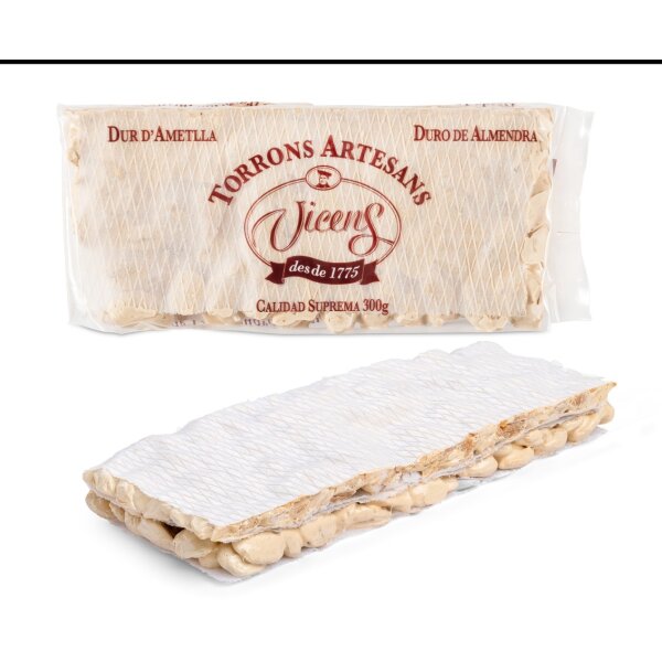 Turron Duro mit Mandeln, HART, Vicens 200g