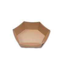 Geschenkkarton CL, MITTEL 6-Eckig, BRAUN