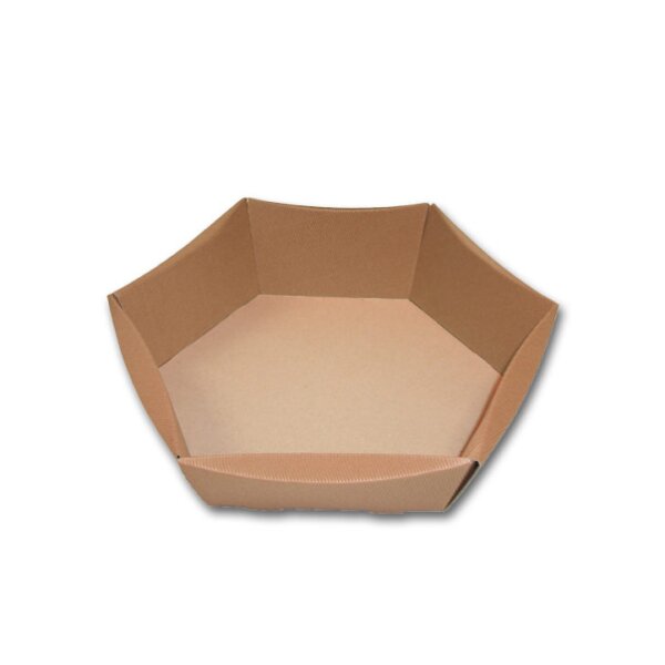 Geschenkkarton CL,GROSS 6-Eckig, BRAUN