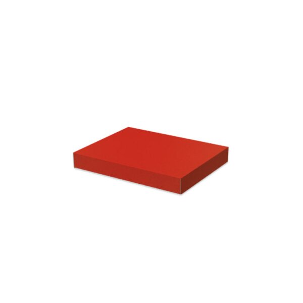 Kartonbox CL braun mit ROTEM Deckel