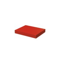 Kartonbox CL braun mit ROTEM Deckel