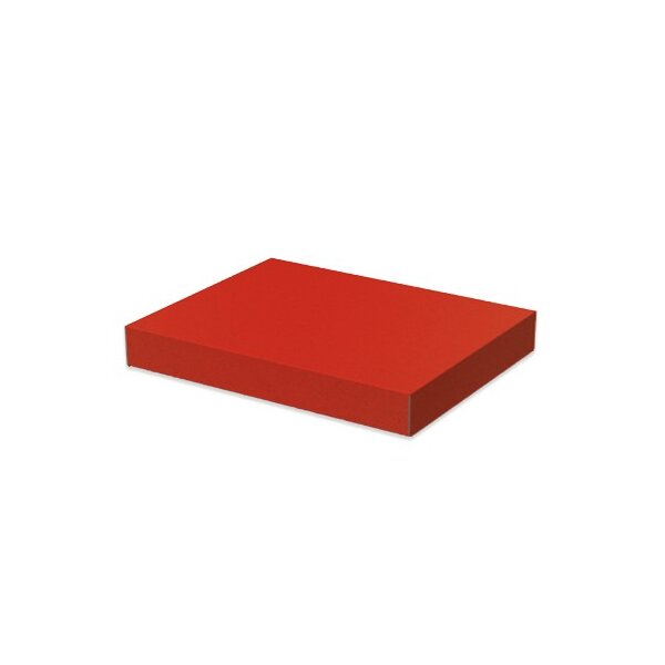 Kartonbox CL MIT Deckel Rot & braunem Wellkarton