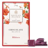 Weisse Schokolade mit Hibiskusbl&uuml;ten Vicens 100g