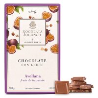 Milchschokolade mit Haselnuss und Passionsfrucht Vicens 100g