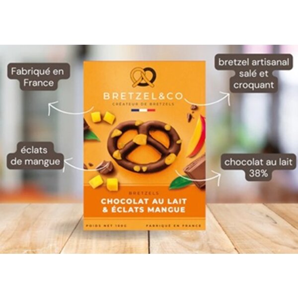Bretzel Milchschokolade mit Mango 100g Bretzel & Co.