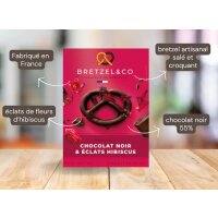 Bretzel schwarze Schokolade mit Hibiskusblüten 100g...