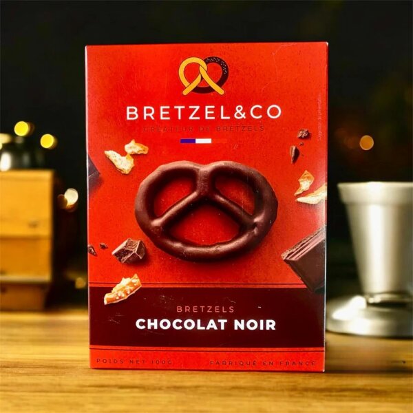 Bretzel mit schwarzer Schokolade 100g Bretzel & Co