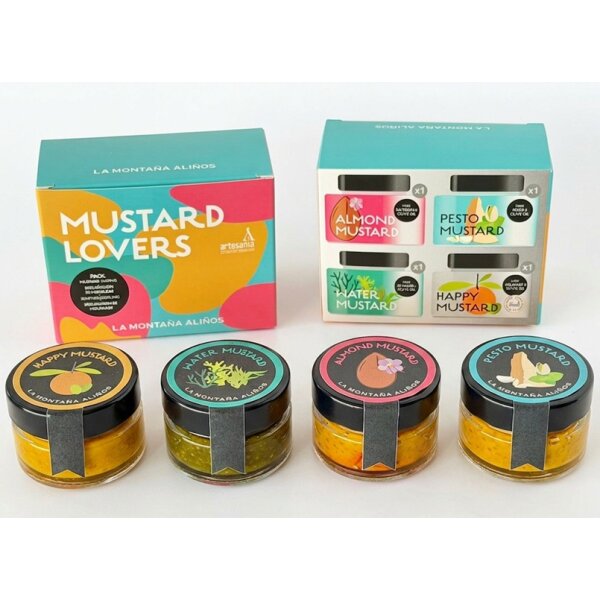 Senf Mustard Lovers Pack 4x60g, La Montana Alinos