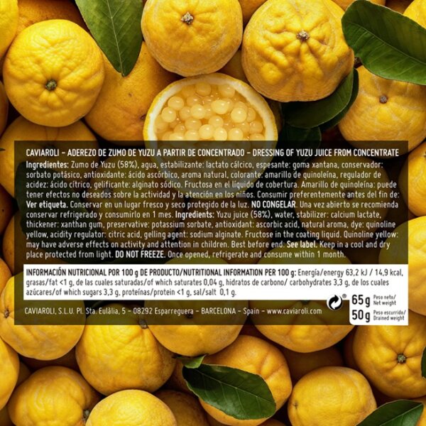 Caviaroli Essigperlen mit Yuzu, 50g
