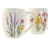 Tasse IT Porzellan mit Blumen gelb/rot 330ml