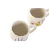 Tasse IT Porzellan mit Blumen gelb/rot 330ml
