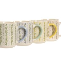 Tasse IT Porzellan mit Blumenmuster BLAU