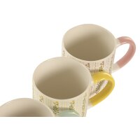 Tasse IT Porzellan mit Blumenmuster ROSA