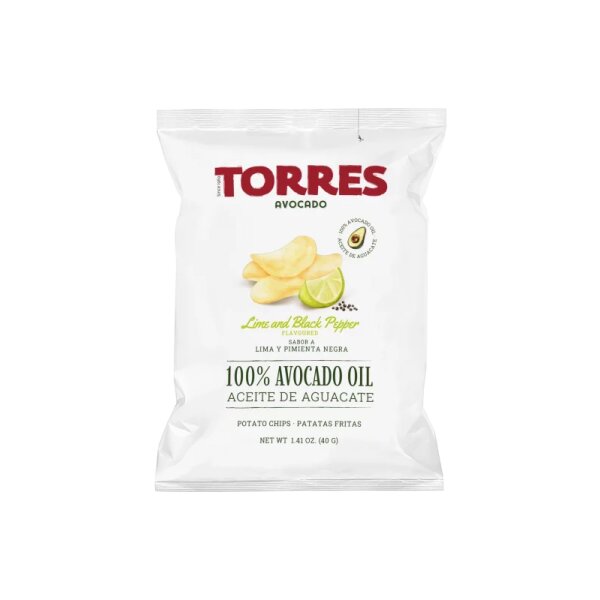 Chips Mini Avocado Lime und schwarzer PfefferTorres, 40g